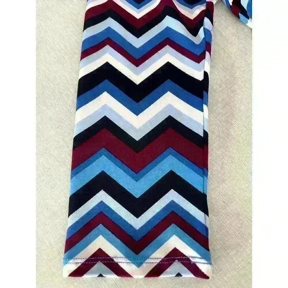 Leota Sz S Petite Perfect Wrap Dress Knit Navy Print 3/4 Slv Work Comfy Casual - Picture 7 of 16